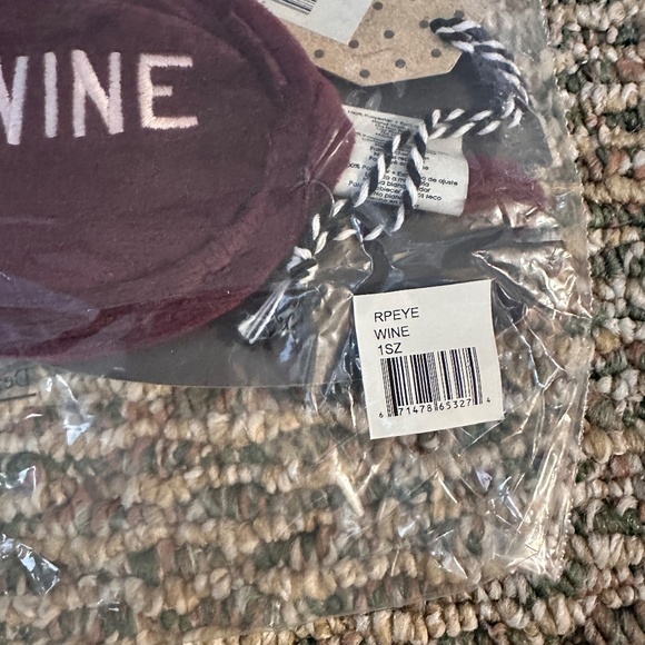 NEW Blame The Wine Burgundy Red Eye Sleep Mask - Picture 3 of 4